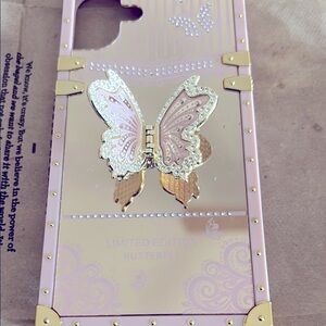 Gold and Pink Butterfly Phone Case